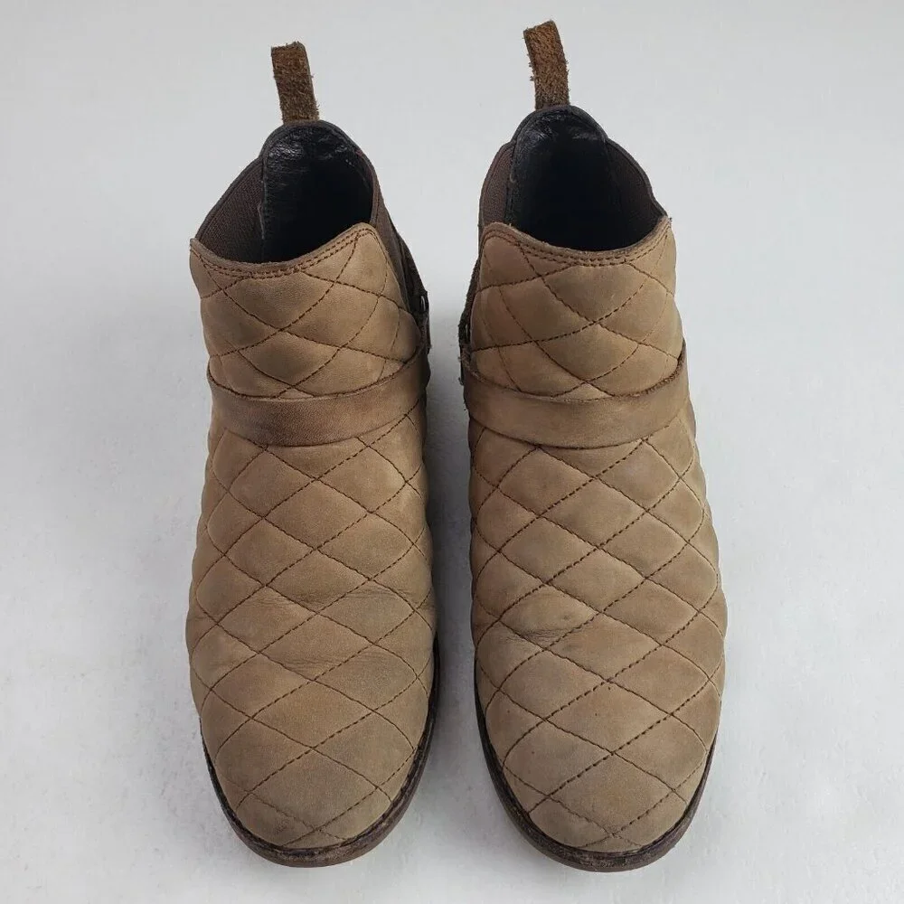 Teva de la Vina Dos Quilted Ankle Boot Womens 7.5 Brown Waterproof Leather